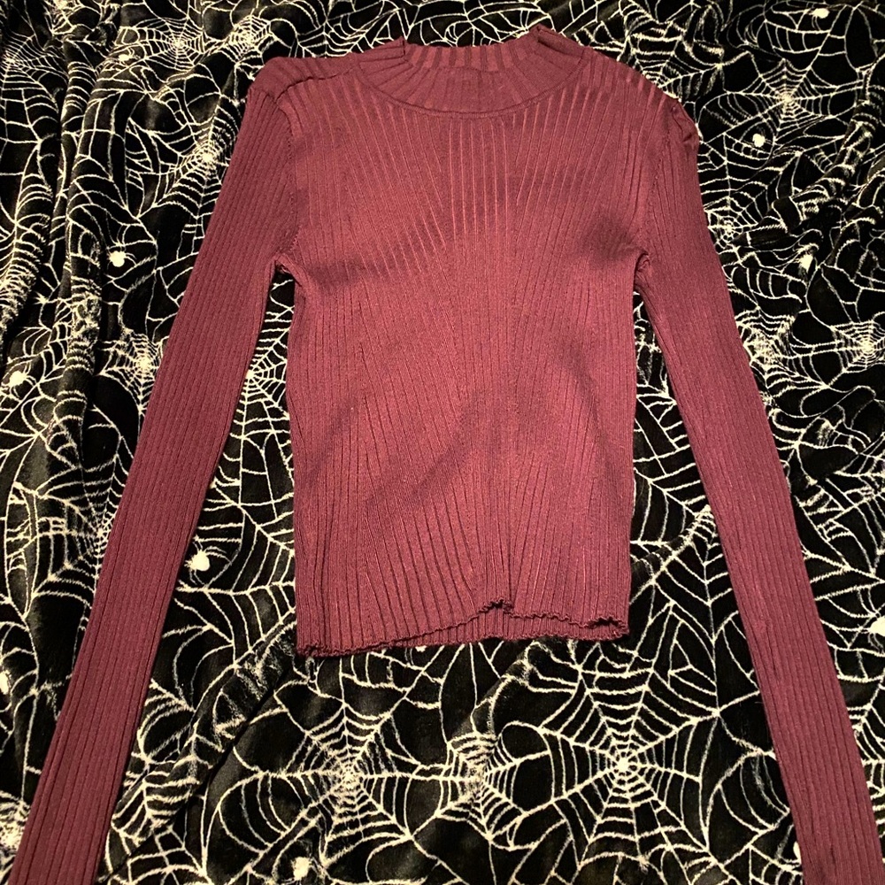 purple turtle neck